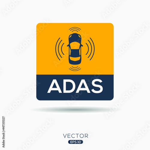 Creative (ADAS _ Advanced driver assistance systems) Icon ,Vector sign.
