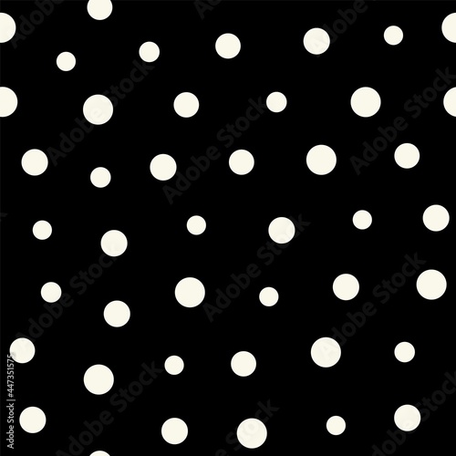 Abstract polka dots seamless pattern. Contemporarya background, modern art print for textile, wallpaper. Vector illustration