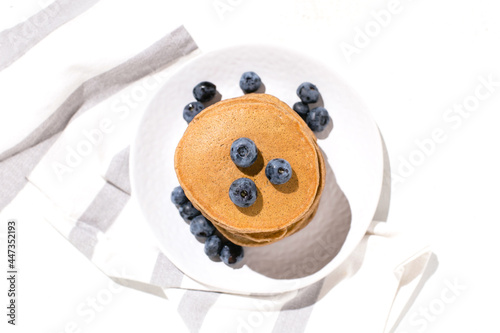 Pancakes recipe step-by-step ingredients stack of pancakes