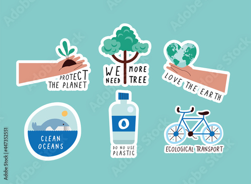 green lifestyle six icons
