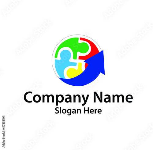 Continuous Improvement Logo Design for Tech, Internet, digital technology world.
