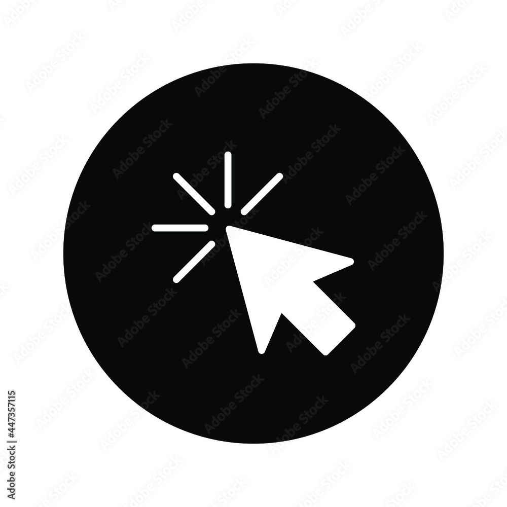 Cursor line icon. Vector symbol in trendy flat style. Click arrow color editable