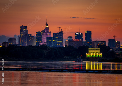 Obraz na płótnie Warszawa w salonie