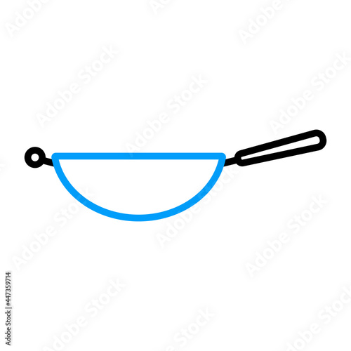 Wok frying pan vector icon. Kitchen appliance Free Download Wok frying pan vector icon. Kitchen appliance - GFXLoad