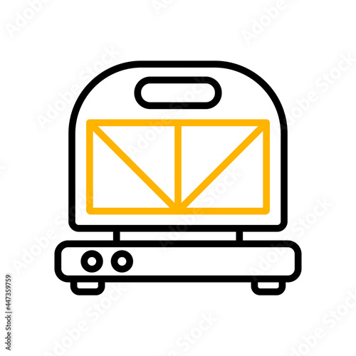 Kitchen sandwich maker vector icon. Electric kitchen appliance