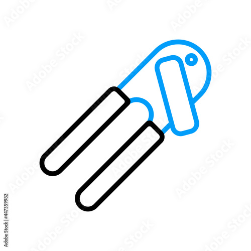 Can opener vector flat icon. Kitchen appliances