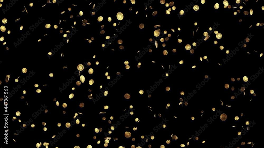 Falling coins or money golden rain motion Green Screen Loop Animation Background. Concept of crypto currency economy, banking, money, Business investment and cash. Currency, BTC, Stock Market Falling coins or money golden rain motion Green Screen Loop Animation Background. Concept of crypto currency economy, banking, money, Business investment and cash. Currency, BTC, Stock Market