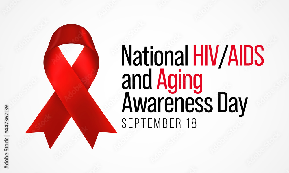 Vecteur Stock HIV AIDS and aging awareness day is observed every year ...