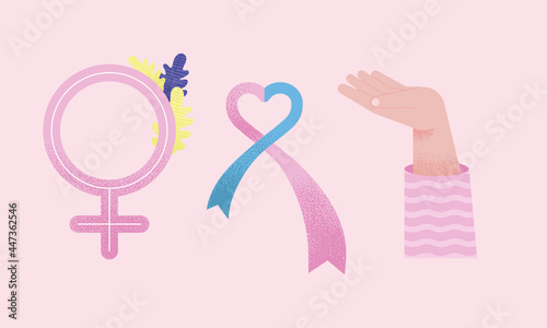 sexual health day set icons