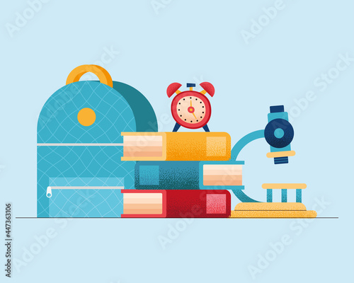 four school supplies scene