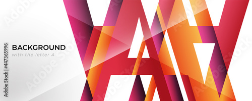 Abtract Letter A Background red