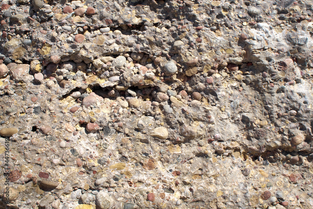 Concrete structure from sea stones. Concrete structure from sea stones.