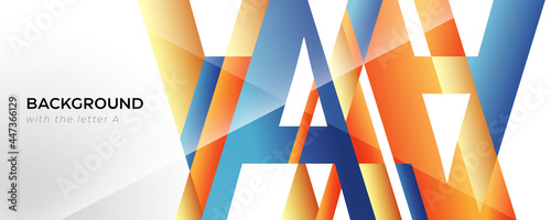 Abtract Letter A Background blue