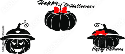 Decorative pumpkin on white background. Vector