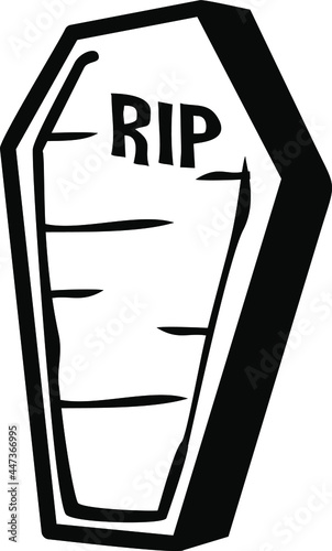 Creepy Halloween Graveyard Headstones, tombstone. Vector illustration