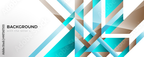 Abtract Letter L Background turquoise
