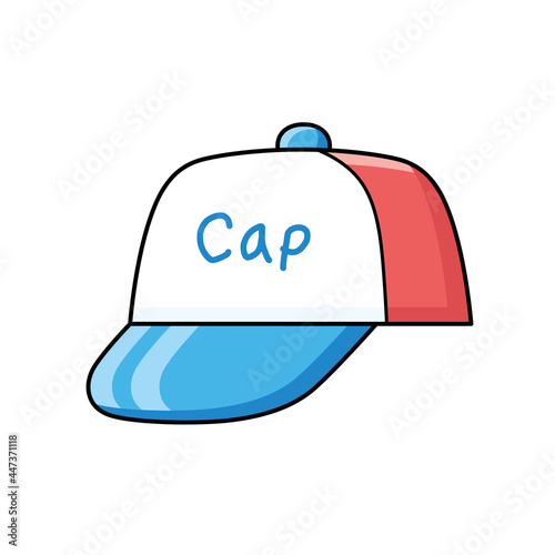 Baseball cap isolated cartoon icon