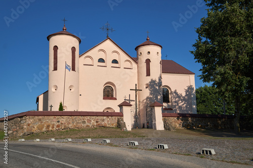 Ancient church of St. John the Baptist in Kamai, Postavy district, Vitebsk region, Belarus.