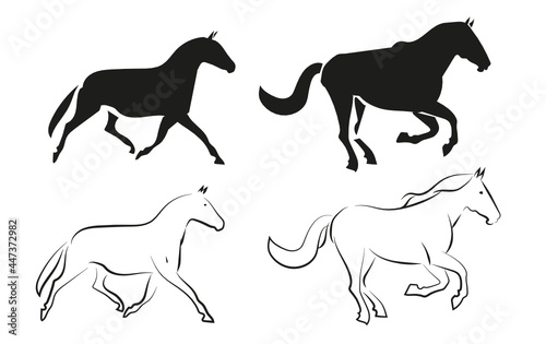 set of horses