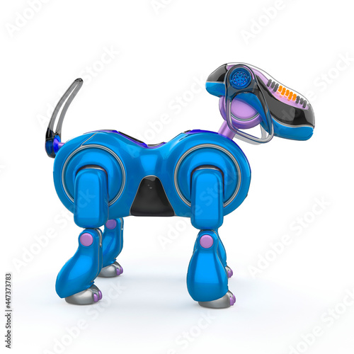 cyber dog cartoon side view © DM7