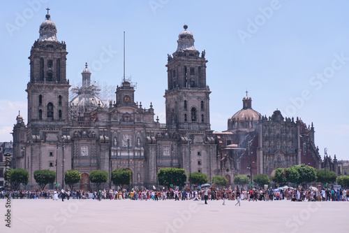 Fundación Solar de Tenochtitlan 2021 vista a Catedral en el zócalo de la Ciudad de México. photo