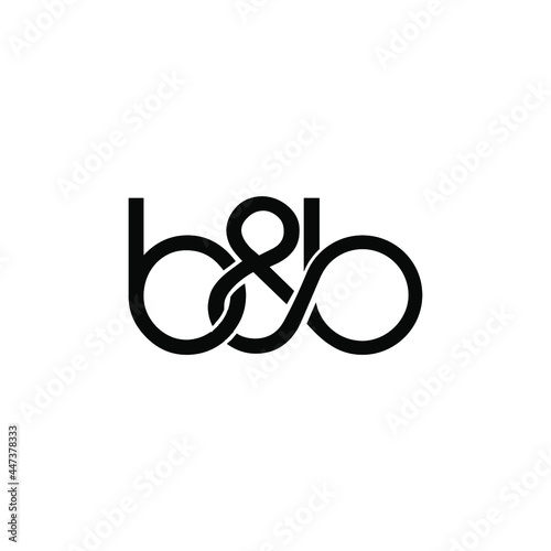 simple minimalist b & b vector logo design