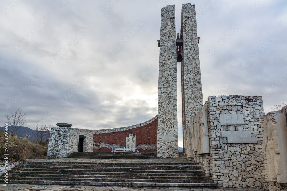 Monument Of The Three Generations near town of Perushtitsa, Bulgaria