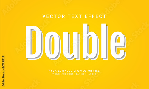 Double editable text style effect with minimalist concept