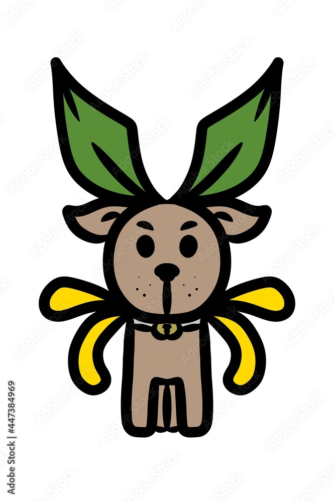 Fototapeta premium art cute monster cartoon on white background