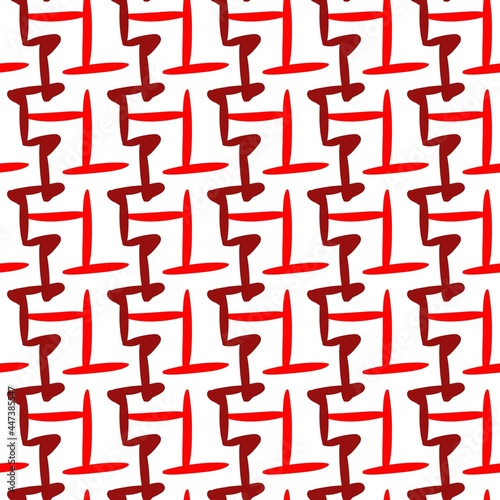 seamless pattern of red line on white color background