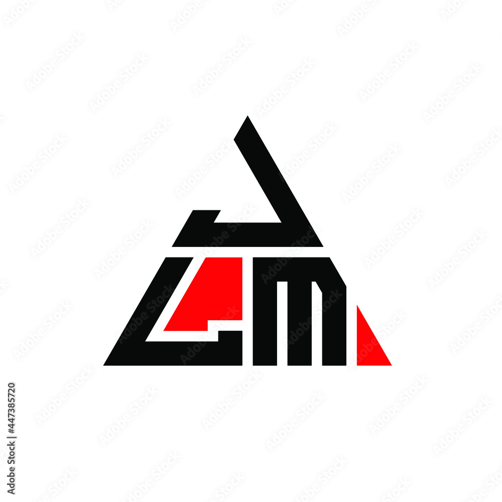 JLM triangle letter logo design with triangle shape. JLM triangle logo design monogram. JLM triangle vector logo template with red color. JLM triangular logo Simple, Elegant, and Luxurious Logo. JLM 