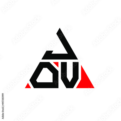 Free Download JOV triangle letter logo design with triangle shape. JOV triangle logo design monogram. JOV triangle vector logo template with red color. JOV triangular logo Simple, Elegant, and Luxurious Logo. JOV  - GFXLoad