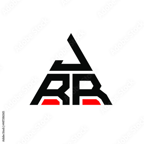 JRR triangle letter logo design with triangle shape. JRR triangle logo design monogram. JRR triangle vector logo template with red color. JRR triangular logo Simple, Elegant, and Luxurious Logo. JRR 