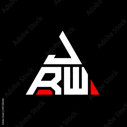 JRW triangle letter logo design with triangle shape. JRW triangle logo design monogram. JRW triangle vector logo template with red color. JRW triangular logo Simple  Elegant  and Luxurious Logo. JRW 