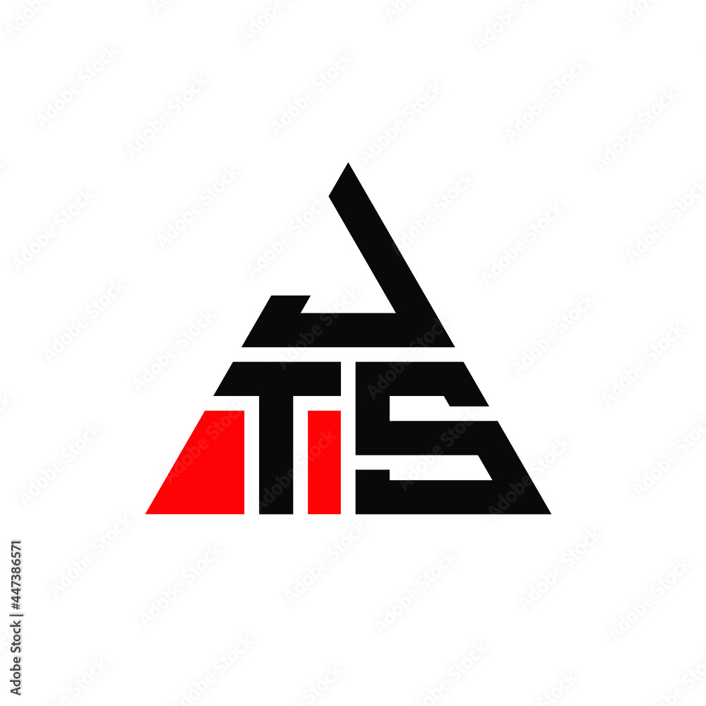 JTS triangle letter logo design with triangle shape. JTS triangle logo