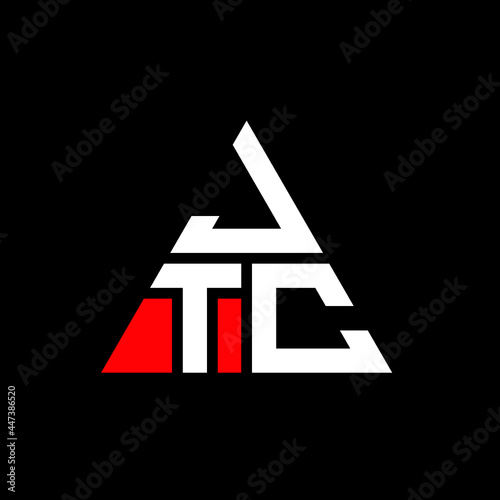 JTC triangle letter logo design with triangle shape. JTC triangle logo design monogram. JTC triangle vector logo template with red color. JTC triangular logo Simple, Elegant, and Luxurious Logo. JTC 
