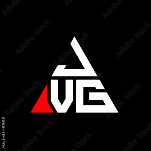 JVG triangle letter logo design with triangle shape. JVG triangle logo design monogram. JVG triangle vector logo template with red color. JVG triangular logo Simple, Elegant, and Luxurious Logo. JVG 