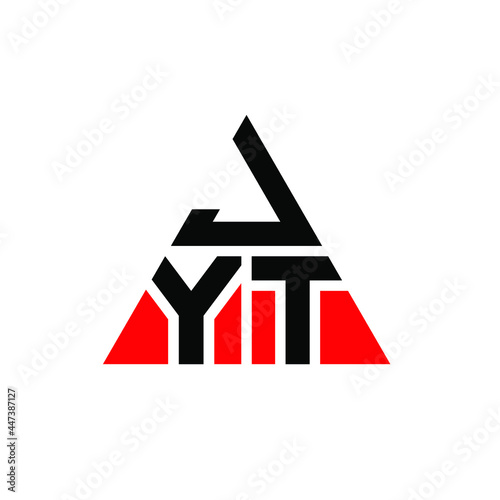 JYT triangle letter logo design with triangle shape. JYT triangle logo design monogram. JYT triangle vector logo template with red color. JYT triangular logo Simple  Elegant  and Luxurious Logo. JYT 