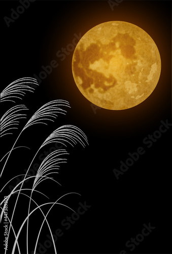 十五夜　お月見　秋　背景