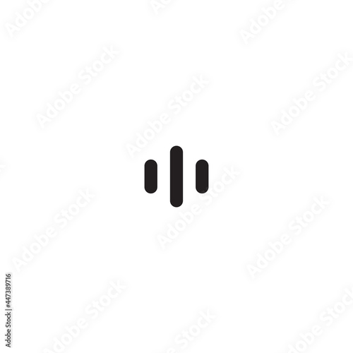 Music Wave Icon Vector Isolated on White Background