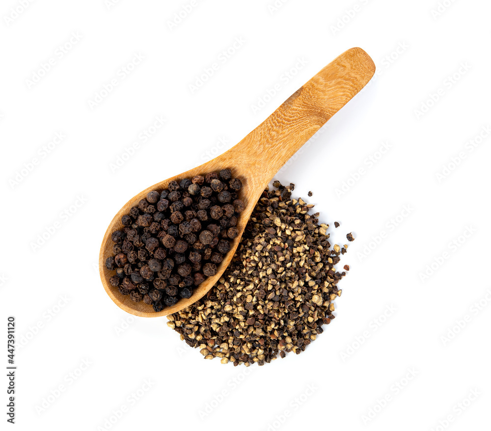 black pepper isolated on whited background. black pepper isolated on whited background.