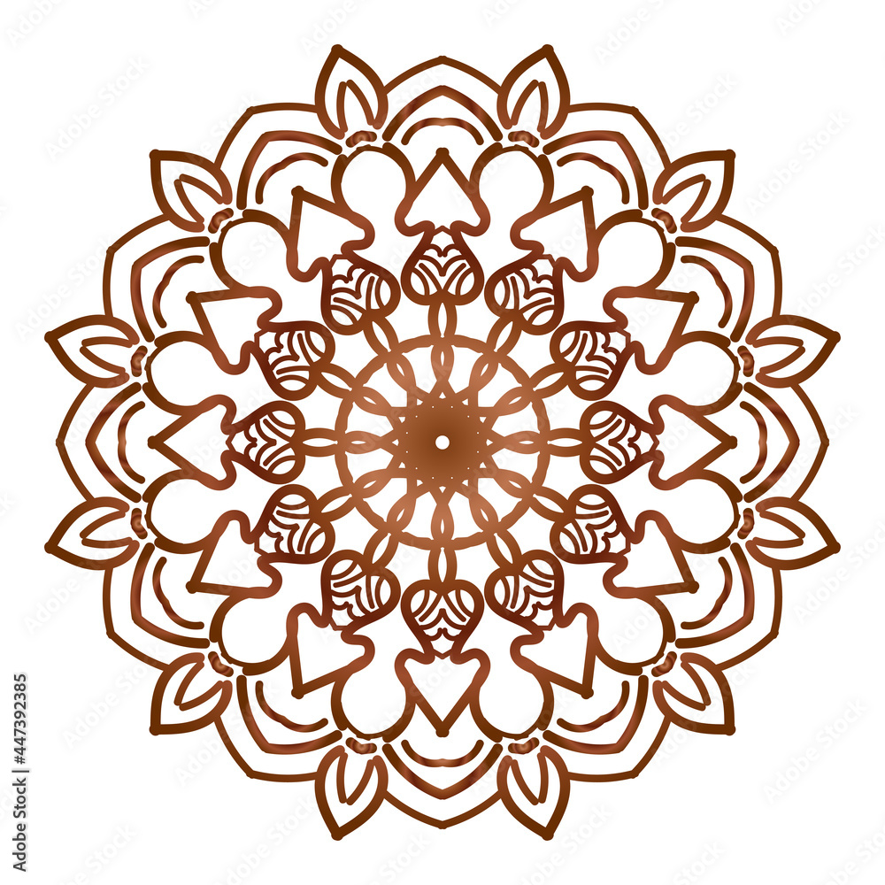 Sweet dusty rose mandala with floral pattern Sweet dusty rose mandala with floral pattern