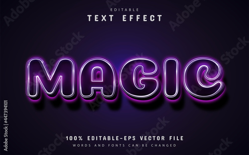 Magic text, editable purple text effect
