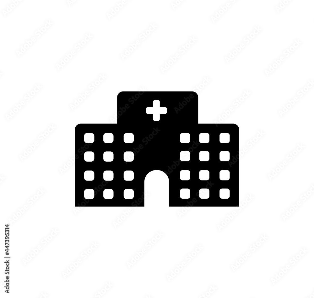 Naklejka premium Hospital, clinic vector icon illustration