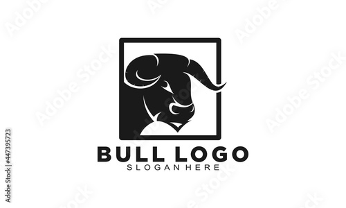 Strong bull head logo design