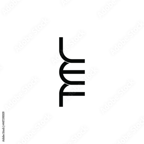 lef initial letter monogram logo design