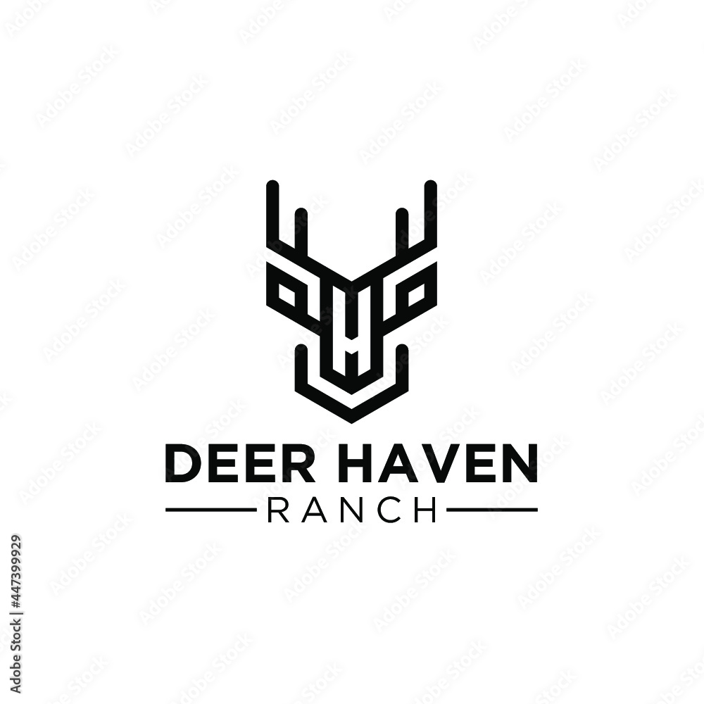 modern logo Deer haven ranch