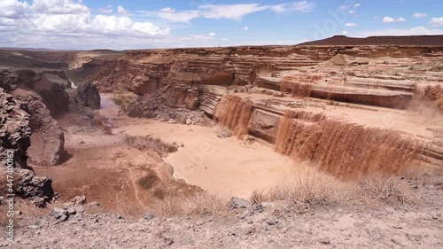 Grand Chocolate Falls in Northern Arizona, waterfall. photo