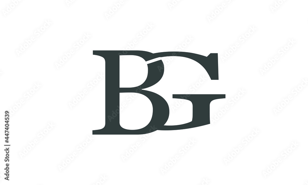Alphabet letters Initials Monogram logo BG, GB, B and G Alphabet letters Initials Monogram logo BG, GB, B and G
