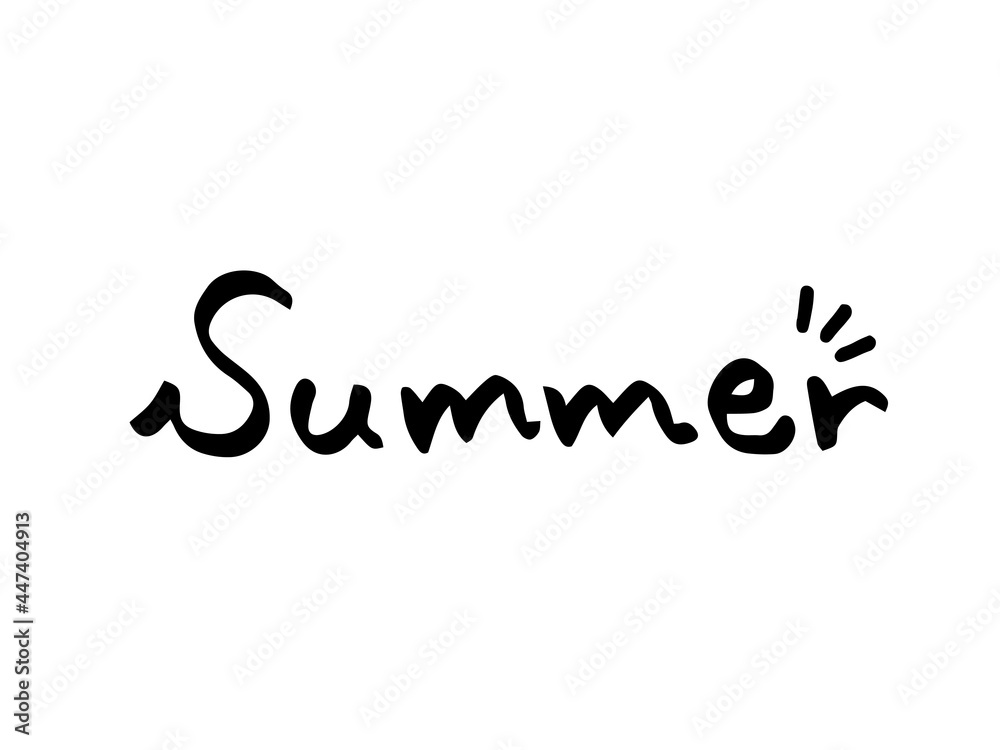 かわいい夏のsummer 手書き文字イラスト Stock Vector Adobe Stock